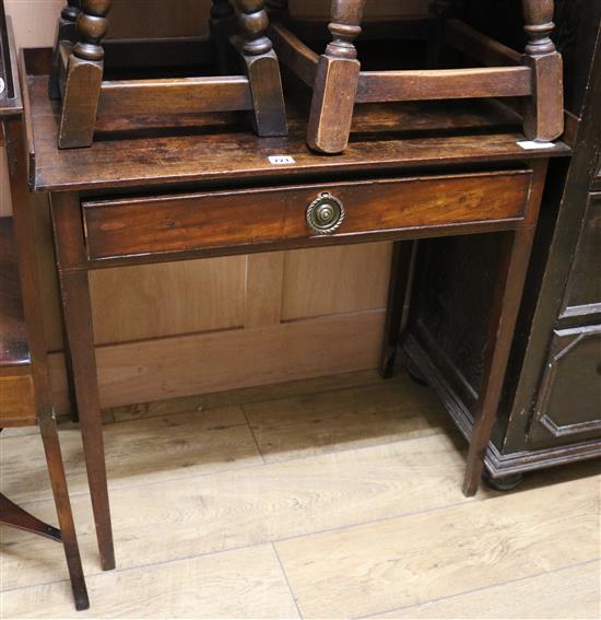 A late George III mahogany side table W.76cm